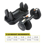 PRCTZ Adjustable Dumbbells – 5-25 Lb Strength Training for Home & Gym.