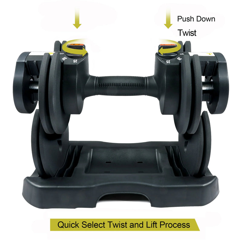 PRCTZ Adjustable Dumbbells – 5-25 Lb Strength Training for Home & Gym.