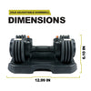 PRCTZ Adjustable Dumbbells – 5-25 Lb Strength Training for Home & Gym.
